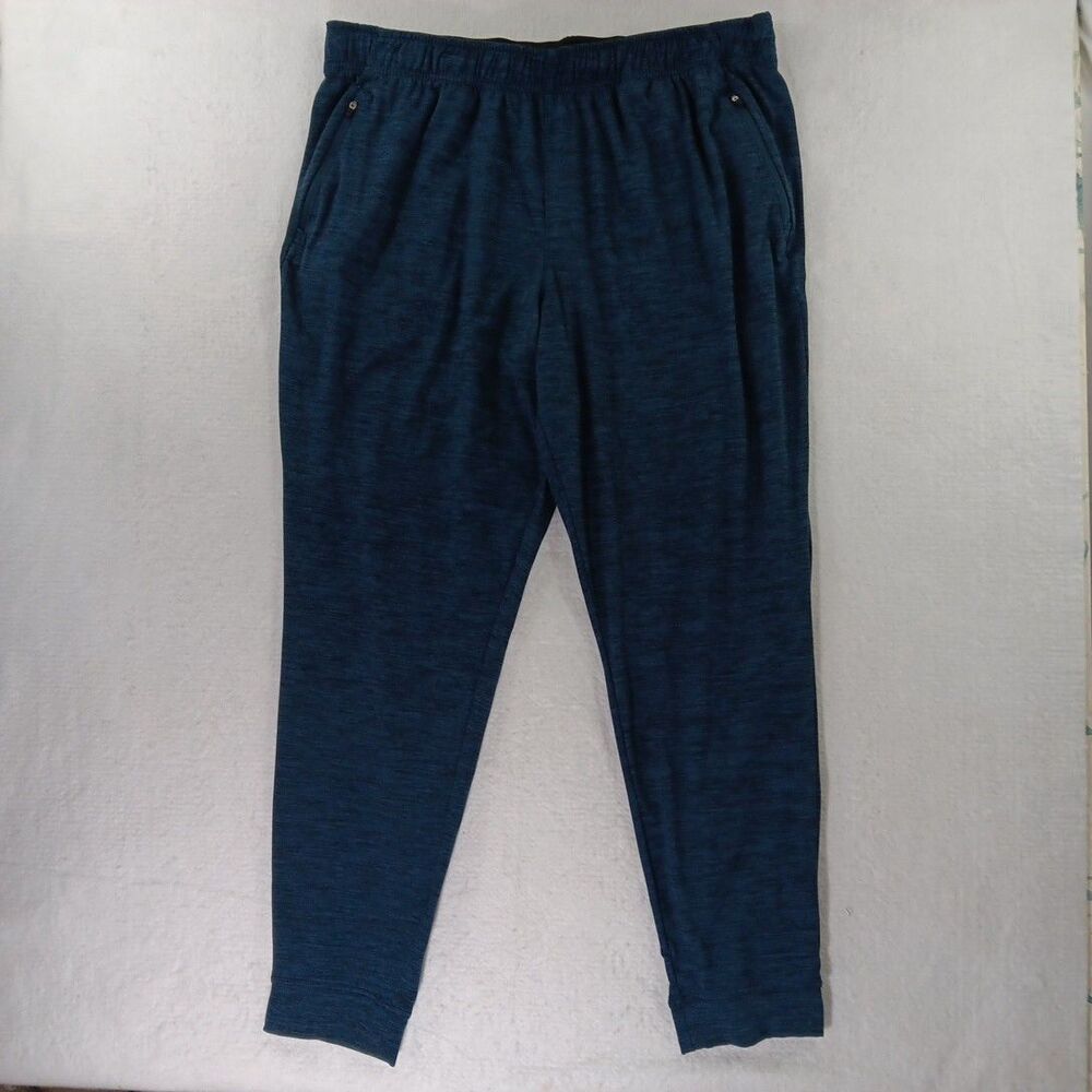 Glacier Athletic Pants Men's XXL Blue Zipper Pockets Drawstring Waist